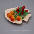 wholesale disposable wood fish plate with  custom logo